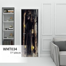 Stylish Homestead 1 Takım 2 Cadılar Bayramı Kabak Kale 3D Kapı Sticker  (Yurt Dışından)