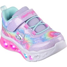 Skechers Flutter Heart Lights - Groovy Swirl Küçük Kız Çocuk Lavanta/Açik Mavi Işıklı Spor Ayakkabı 303253N Lvaq