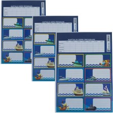 Glanart Kendinden Yapışkanlı Okul Etiketi-Kitap Defter Etikeli 3 Parça (24 Kitaplık)