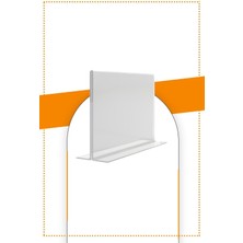 Bubi Studios A6 T Tipi Yatay Masa Üstü 10'lu Paket 2.8 mm Şeffaf Pleksi Föylük Broşürlük