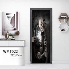Stylish Homestead 1 Takım 2 Cadılar Bayramı Kabak Kale 3D Kapı Sticker (Yurt Dışından)