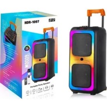 Teknoloji Gelsin Büyük Boy Speaker Party Boy 60 cm Kablosuz Karaooke Mikrofon Bluetooth Hoparlör Rgb Işıklı