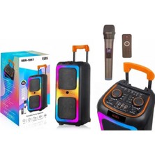 Teknoloji Gelsin Büyük Boy Speaker Party Boy 60 cm Kablosuz Karaooke Mikrofon Bluetooth Hoparlör Rgb Işıklı