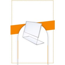 Bubi Studios A7 L Tipi Yatay Masa Üstü 10'lu Paket 2.8 mm Şeffaf Pleksi Föylük Broşürlük