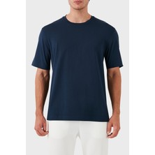 Boss Streç Pamuklu Bisiklet Yaka T-Shirt Erkek T-Shirt 50473278 464