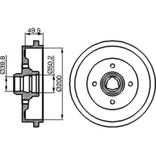 Bosch Arka Fren Kampanasi Polo Classic-Golf Iii-Polo 18051