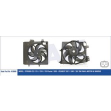 Kale Fan Motoru Davlumbazli P207 06 P208 12 P1007 05 C2 03 C3 02 Ds3 10 280W-330MM 18051