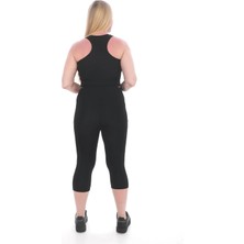 Banega Curve Büyük Beden Toparlayıcı Pedli Crop Siyah Spor Büstiyer