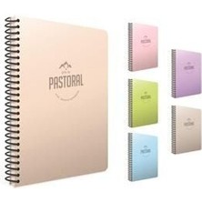 Pastoral Spiralli Pp Kapak Defter 17X24CM 72 Yaprak Çizgili (4 Lü Paket) 3251