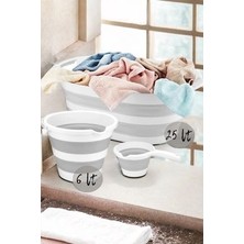 Tıkla Sende Katlanır Çamaşır Sepeti Katlanır Kova Katlanır Koçero Multi 3'lü Set - Çamaşır Sepeti-Kova-Koçero