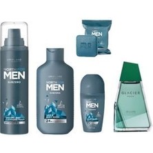 Oriflame Glacier Rock Edt + North For Men Subzero Tıraş Köpüğü + Saç ve Vücut Şampuanı + Roll-On + Sabun