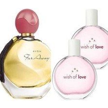 Avon Far Away Edp ve 2 Adet 50 ml Wish Of Love Edt 50 ml Kadın Parfüm Seti Orjinal