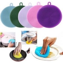 KFC Home Silikon Bulaşık Yıkama Fırçası 2 Adet Tükenmeyen Beyaz Renkli Temizlik Aracı