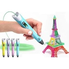 Tastech 3D Kalem Yazıcı 3D Pen-2 Yeni Model 3 Boyutlu Yazıcı Kalem Seti OLED Ekranlı Adaptörlü