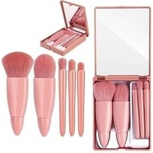 Roesia Rose Cosmetics Rose Kutulu Lüks 5'li Aynalı Fırça Seti Allık Far Fırçası