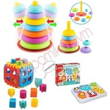 Depomiks Sevimli Hayvanlar Bultak + Sallanan Halkalar + Küp Bultak Puzzle