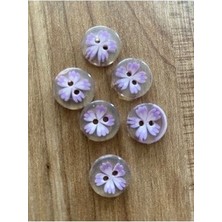öztürk Şeffaf Gonca Desenli Bebe Düğme. 1.5cm 6'lı Paket