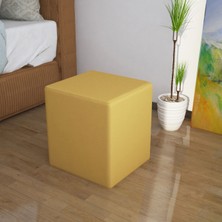 Modilayn Kare Puf Ahşap Iskeletli