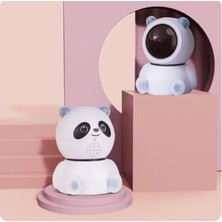 Qasul Panda Görünümlü 360° 1080P Ip Güvenlik Kamerası Gece Görüşlü Wifi Kamera