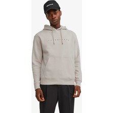 Jack & Jones Jjestar Erkek Bej Sweatshirt Uzun Kol 12233972-MOONBEAM Şık Tasarım