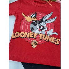 Bonboner Kids Erkek Çocuk Tişort Şort Ikili Takım Yazlık Loonet Tunes Buggs Buny Donald Duck Baskılı Pamuklu