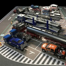Reklambalaj 1:64 Ölçek Metal Araçlar Için Otopark Zemini (Otobüs, Kamyon, Tır - Park Istasyonu) 80X55 cm