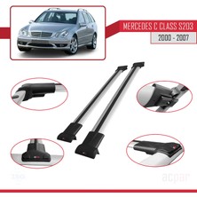 Acpar Mercedes C Class (S203) 2000-2007 Arası ile Uyumlu Fly Model Ara Atkı Tavan Barı Gri 2 Adet