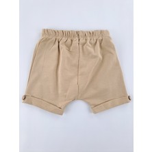 Bonboner Kids Erkek Bebek / Çocuk Şort Tişort Yazlık Ikili Takım Şort Düğme Detaylı Baskılı