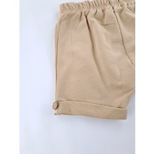 Bonboner Kids Erkek Bebek / Çocuk Şort Tişort Yazlık Ikili Takım Şort Düğme Detaylı Baskılı