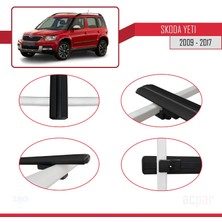 Acpar Skoda Yeti 2009-2017 Arası  ile Uyumlu Basıc Model Universal Ara Atkı Tavan Barı Siyah 2 Adet