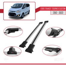 Acpar Ford Transit Tourneo - Custom 2012-2023 Arası ile Uyumlu Fly Model Ara Atkı Tavan Barı Gri