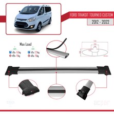 Acpar Ford Transit Tourneo - Custom 2012-2023 Arası ile Uyumlu Fly Model Ara Atkı Tavan Barı Gri