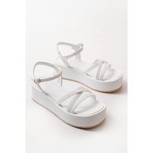 Beyaz Dolgu Kadın Sandalet