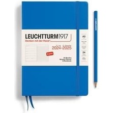 LEUCHTTURM1917 Weekly Planner & Notebook 18 Months 2024 - 2025 Medium Sky 370717