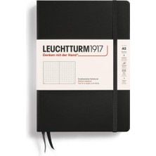 Leuchttrum 1917 Medium(A5) Sert Kapak, 251 Numaralandırılmış Noktalı Sayfa Defter Black 329398