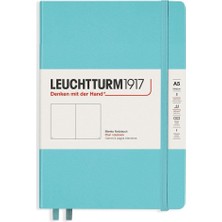 Leuchttrum 1917 Medium(A5) Sert Kapak, 251 Numaralandırılmış Düz Sayfa Defter Aquamarine 363390