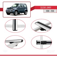 Acpar Suzuki Jimny 1998-2018 Arası ile Uyumlu Basıc Model Universal Ara Atkı Tavan Barı Gri 2 Adet