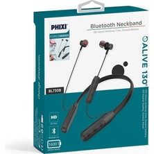 Phixi Force Boyundan Askılı Sporcu Bluetooth Kulaklık Hd Ses Stereo/ 130 Saat Müzik Neckband