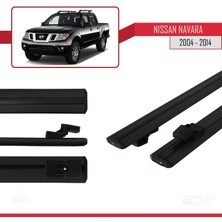 Acpar Nissan Navara 2004-2014 Arası ile Uyumlu Basıc Model Universal Ara Atkı Tavan Barı Siyah 2 Adet