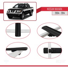 Acpar Nissan Navara 2004-2014 Arası ile Uyumlu Basıc Model Universal Ara Atkı Tavan Barı Siyah 2 Adet