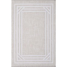 Artemis Halı Murano 09163E Krem Bej Çizgi Desenli Yün Halı