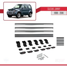 Acpar Suzuki Jimny 1998-2018 Arası ile Uyumlu Basıc Model Universal Ara Atkı Tavan Barı Gri 3 Adet