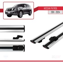 Acpar Nissan Patrol Y62 2011 ve Sonrası ile Uyumlu Basıc Model Ara Atkı Tavan Barı Gri