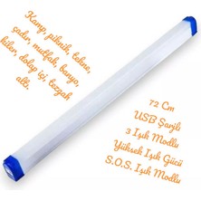 Full Reyon 72 Cm, 30 Watt, Şarjlı, Acil Yardım Modlu, Dimli, Tekne, Çadır, Tezgah Altı, Dolap Içi LED Aplik