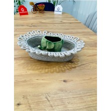 Bdz Deri Hasır, Jüt,Çirtikli  Sepet, Dolap Içi, Düzenleyici, Saklama Sepeti, Ekmek Sepetı,30 x 20 x 16