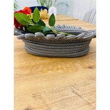 Bdz Deri Hasır, Jüt,Çirtikli  Sepet, Dolap Içi, Düzenleyici, Saklama Sepeti, Ekmek Sepetı,30 x 20 x 20