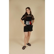 Ugly Duck 09-14 Yaş Kız Çocuk Siyah Renk Kemerli Şort