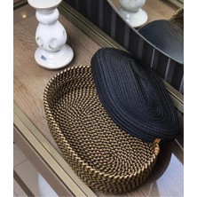 My Doğa Store Jüt Hasır Sepet Oval Kapaklı Organizer
