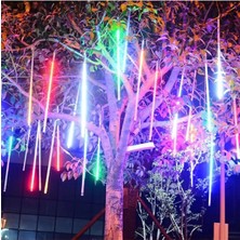 Store Meteor Kayan Led Tüpleri Rgb Işık 8 Tüp Yılbaşı Ağaç Aydınlatma Süsleme