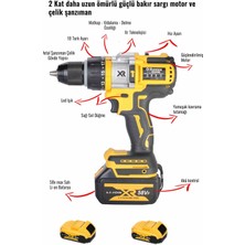 Prohummer PH204 Xr Çift Batarya 58VF 5AH Akülü Matkap Seti